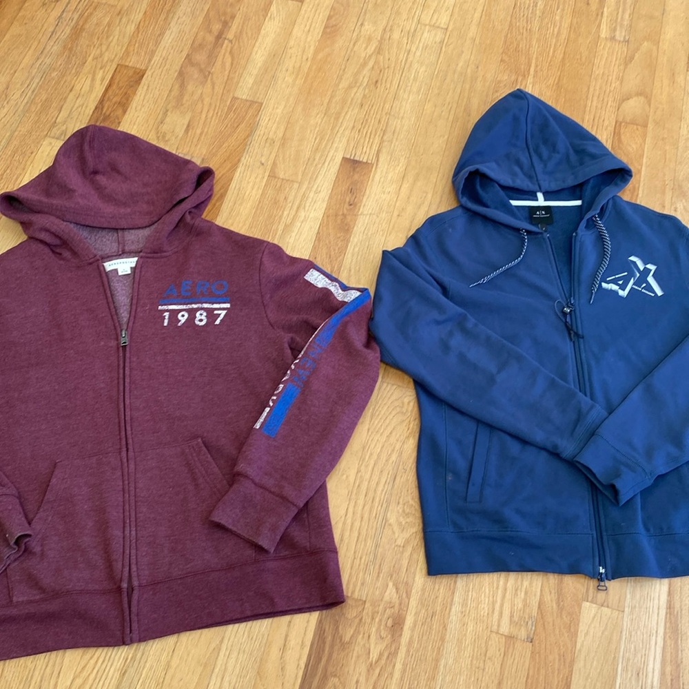 Armani Exchange & Aero Hoodies size small medium